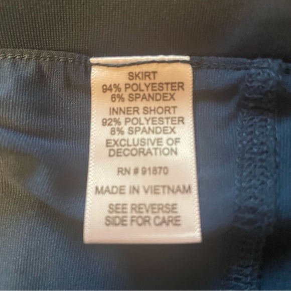 Pebble Beach Summer Palm Striped Trim Skort Size XXL - Picture 7 of 8